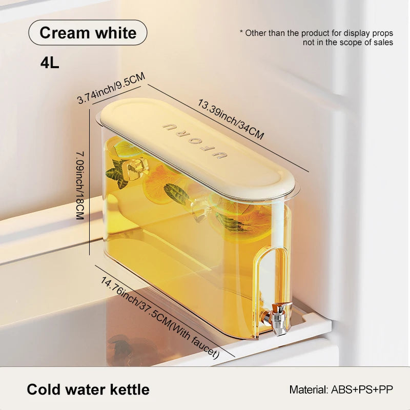 UFORU Cold Water Bottle , Food Grade Large Capacity Sealed Water Container, Home Kitchen Accessories, Kitchen Organizer